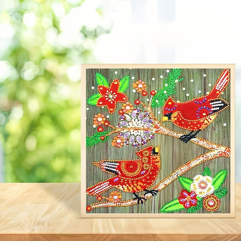 Christmas Cardinal Special Shaped Drills Diamond Painting