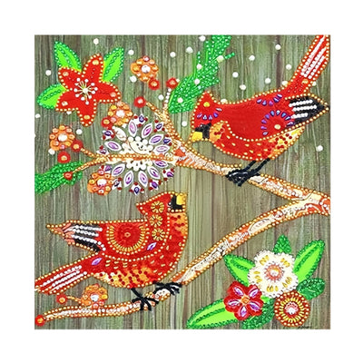 Christmas Cardinal Special Shaped Drills Diamond Painting