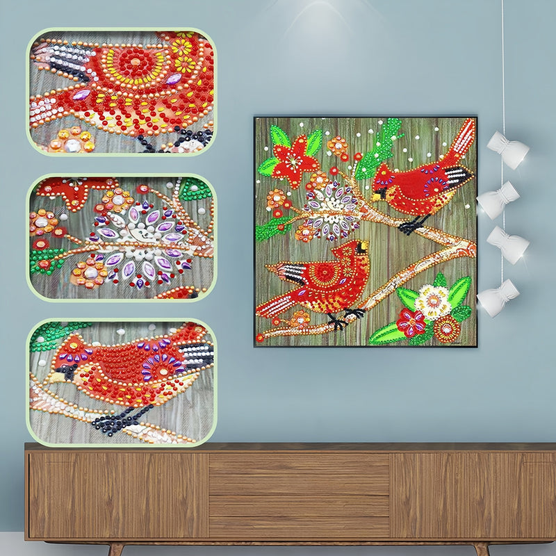 Christmas Cardinal Special Shaped Drills Diamond Painting