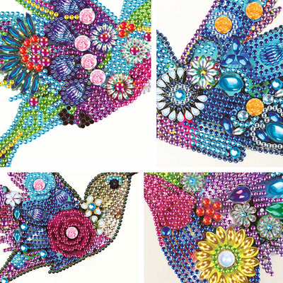 9 Styles of Flower Hummingbirds Special Shaped Drills Diamond Painting