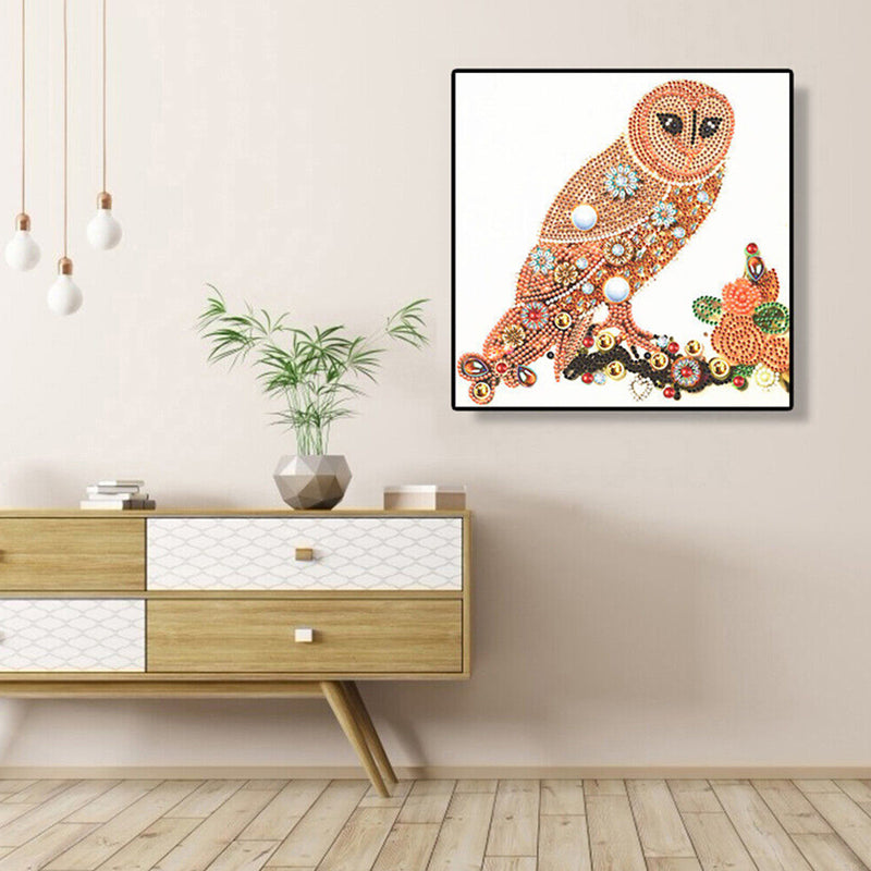 Orange Owl Special Shaped Drills Diamond Painting