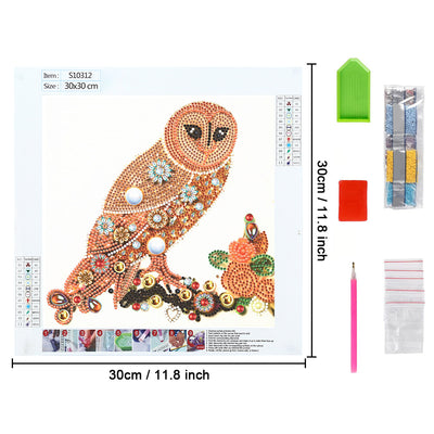 Orange Owl Special Shaped Drills Diamond Painting