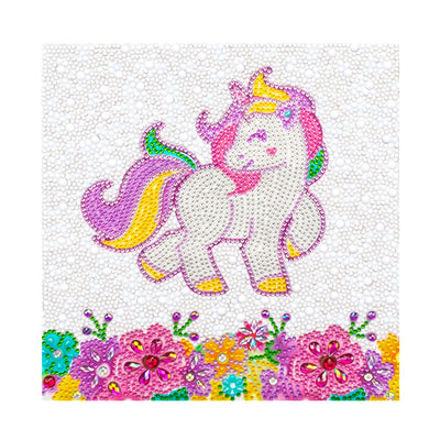 Happy Unicorn and Flowers Special Shaped Drills Diamond Painting