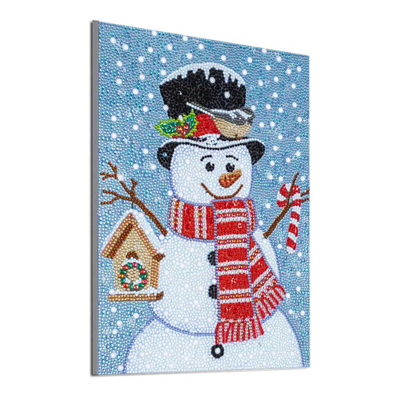 Snowman with Red Scarf Special Shaped Drills Diamond Painting