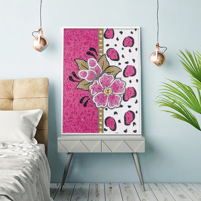 Pink Flower Special Shaped Drills Diamond Painting