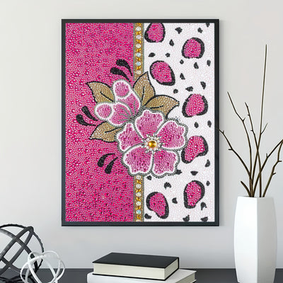 Pink Flower Special Shaped Drills Diamond Painting