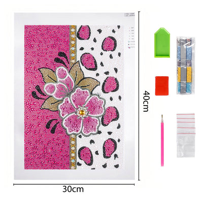 Pink Flower Special Shaped Drills Diamond Painting