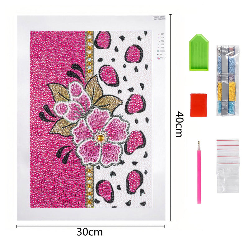 Pink Flower Special Shaped Drills Diamond Painting