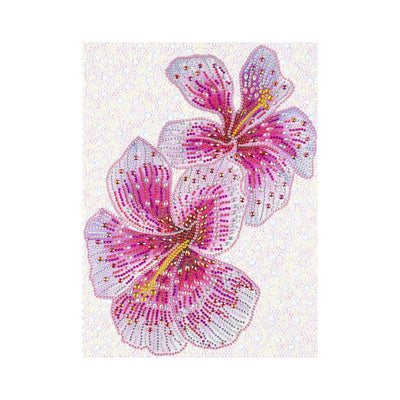 Pink Flowers Special Shaped Drills Diamond Painting