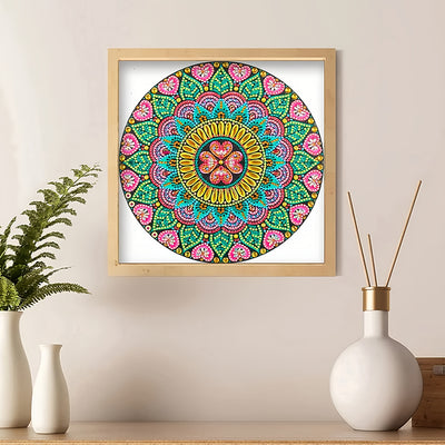 Flower and Heart Mandala Special Shaped Drills Diamond Painting