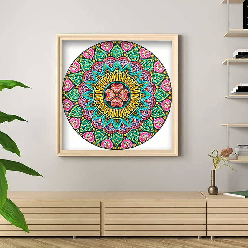 Flower and Heart Mandala Special Shaped Drills Diamond Painting