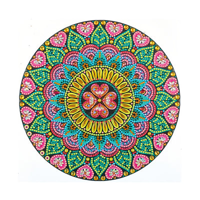 Flower and Heart Mandala Special Shaped Drills Diamond Painting