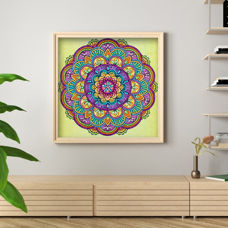 Lotus Flower Shape Mandala Special Shaped Drills Diamond Painting