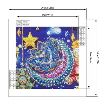 Butterly, Moon and Star Special Shaped Drills Diamond Painting