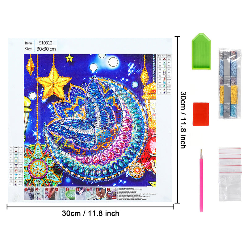 Butterly, Moon and Star Special Shaped Drills Diamond Painting