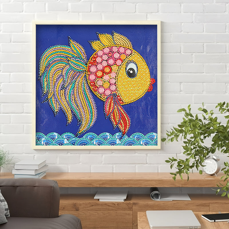 Surprised Colorful Little Goldfish Special Shaped Drills Diamond Painting