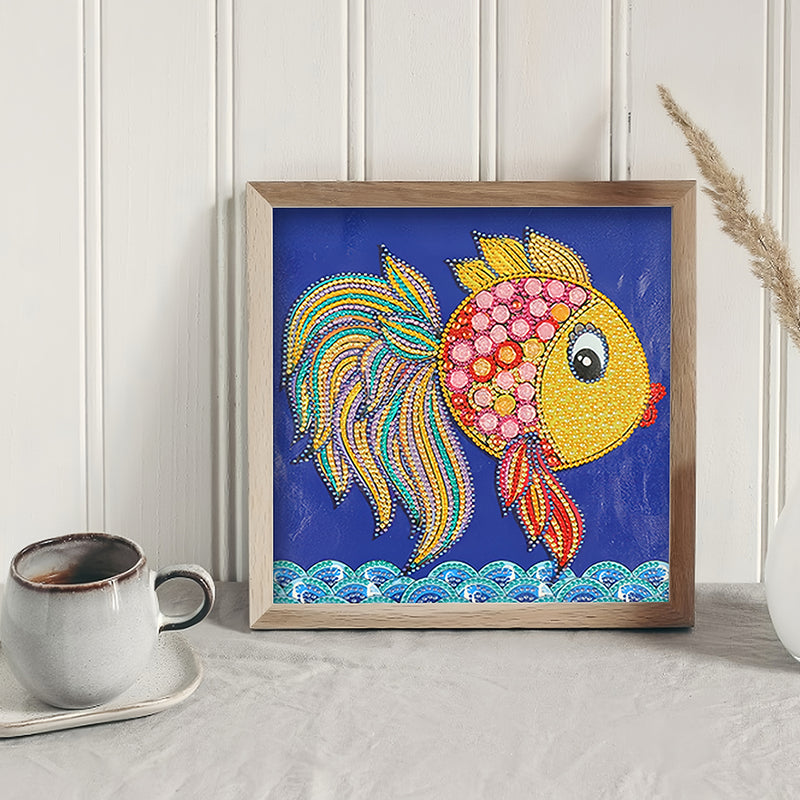 Surprised Colorful Little Goldfish Special Shaped Drills Diamond Painting