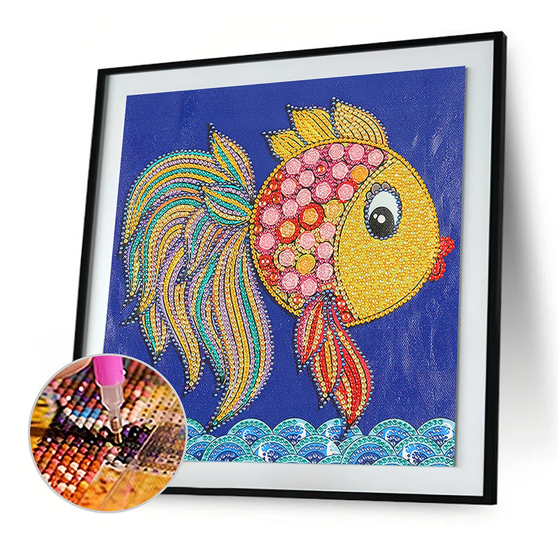 Surprised Colorful Little Goldfish Special Shaped Drills Diamond Painting