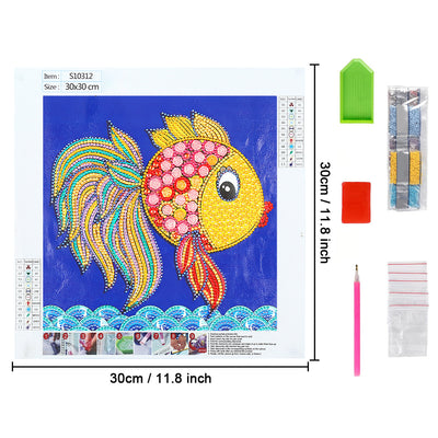 Surprised Colorful Little Goldfish Special Shaped Drills Diamond Painting