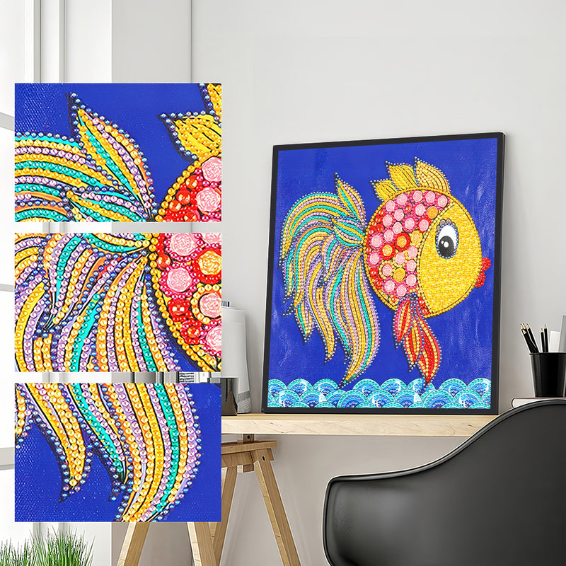 Surprised Colorful Little Goldfish Special Shaped Drills Diamond Painting