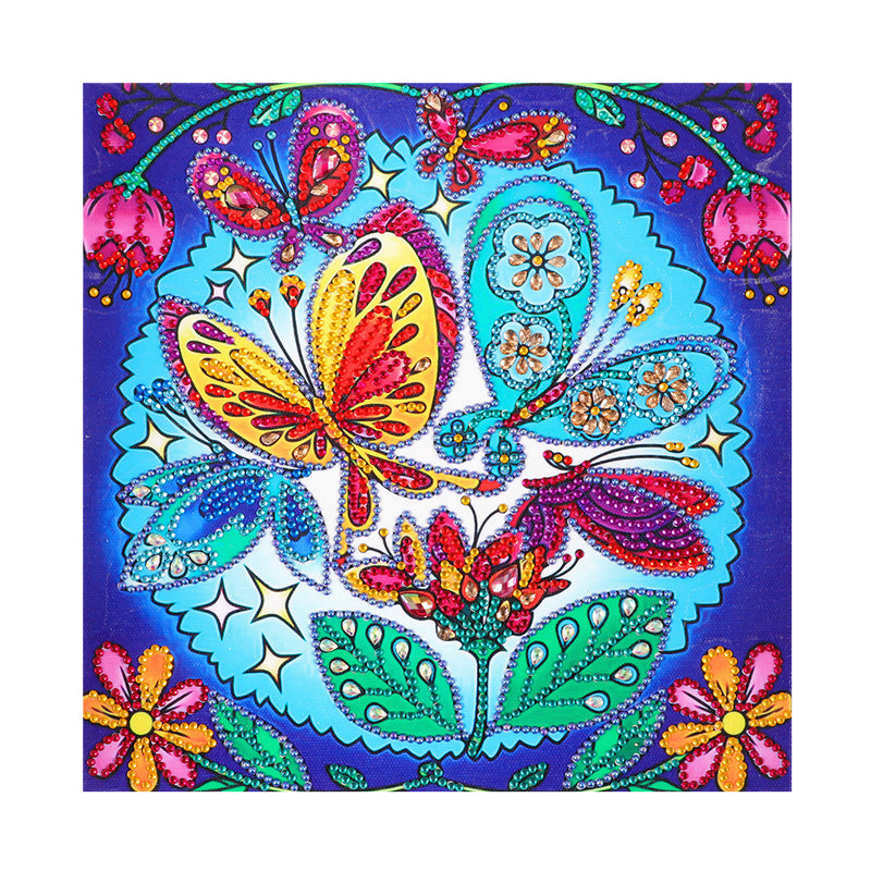 Colorful Butterfly and Plant Special Shaped Drills Diamond Painting