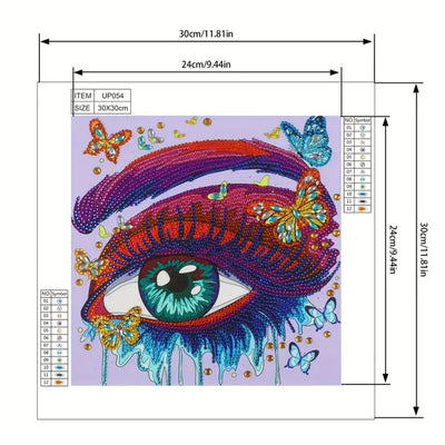 Butterfly Eye Special Shaped Drills Diamond Painting