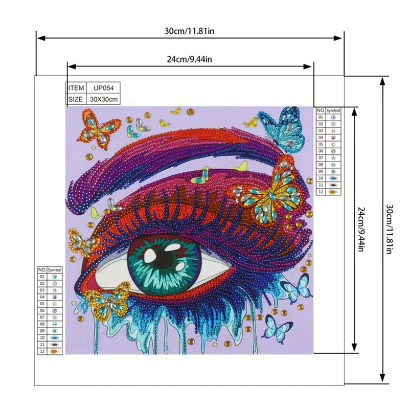 Butterfly Eye Special Shaped Drills Diamond Painting