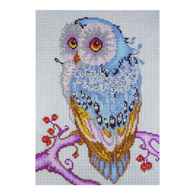 Blue Owl on the Tree Branch Special Shaped Drills Diamond Painting