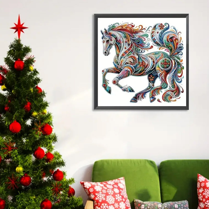 A Carefree Colorful Horse Special Shaped Drills Diamond Painting