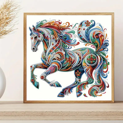 A Carefree Colorful Horse Special Shaped Drills Diamond Painting