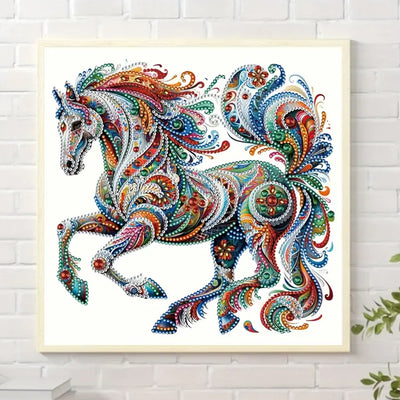 A Carefree Colorful Horse Special Shaped Drills Diamond Painting