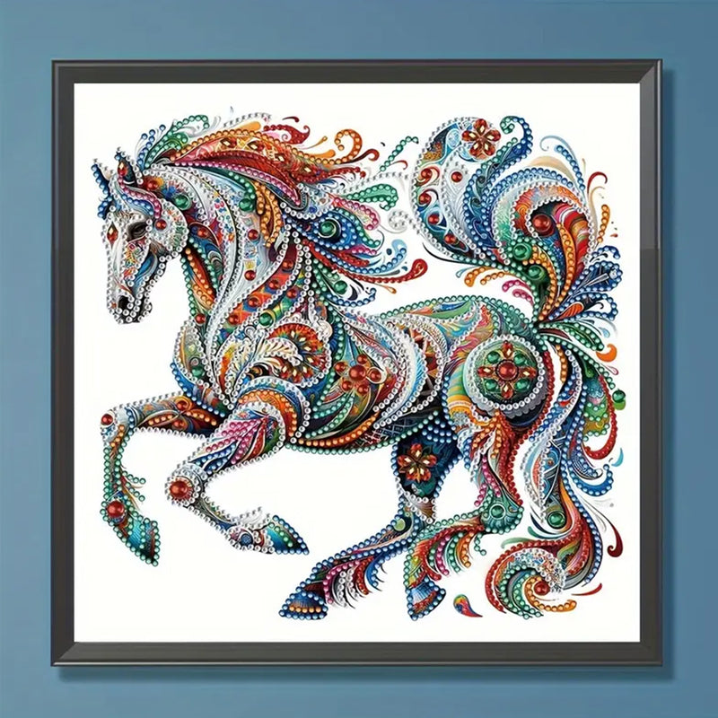 A Carefree Colorful Horse Special Shaped Drills Diamond Painting