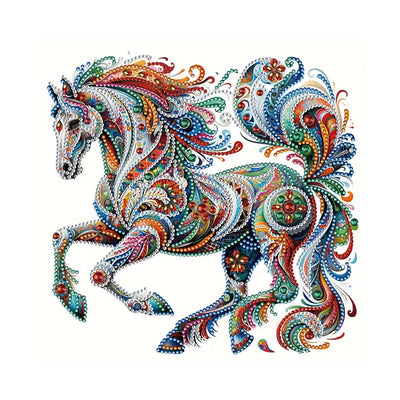 A Carefree Colorful Horse Special Shaped Drills Diamond Painting