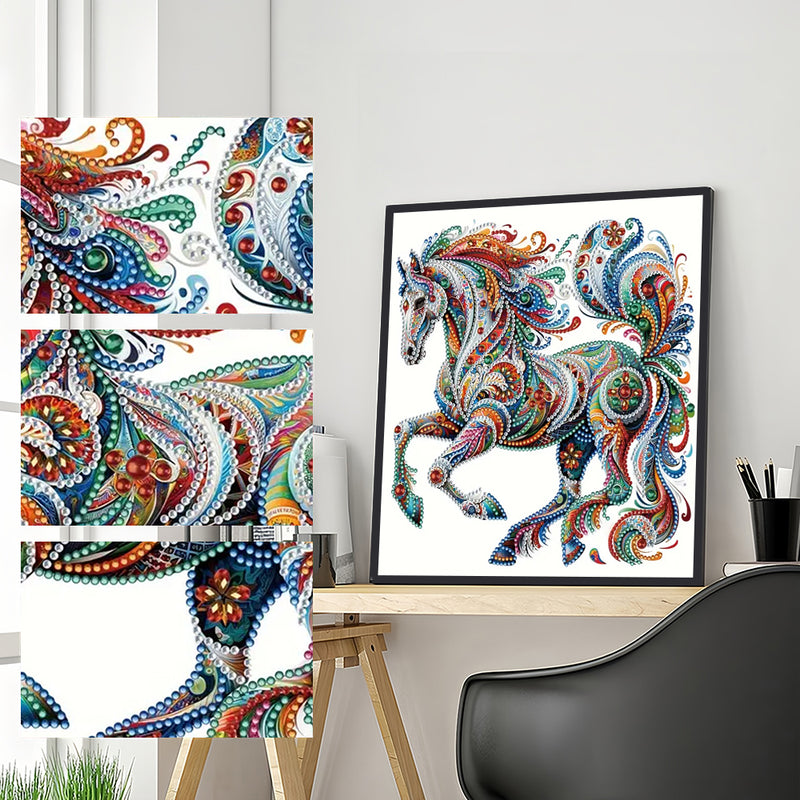 A Carefree Colorful Horse Special Shaped Drills Diamond Painting