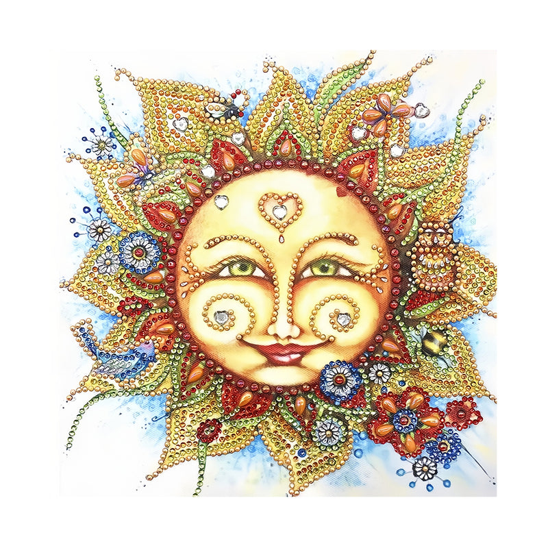 Abstract Smiling Sun Special Shaped Drills Diamond Painting