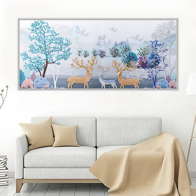 Elk Paradise in the Forest Special Shaped Drills Diamond Painting