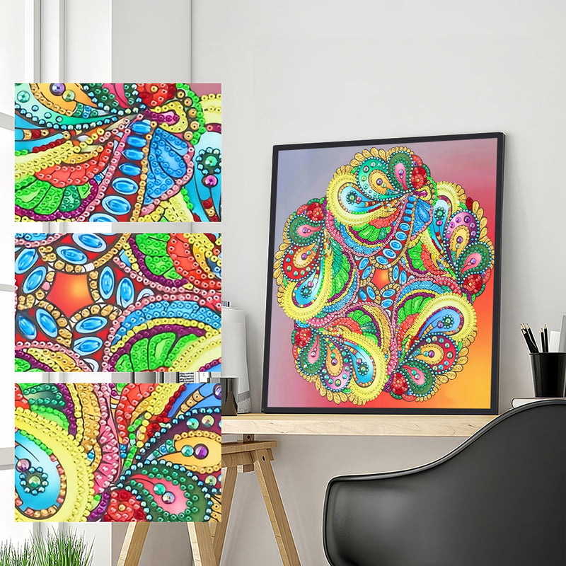 Abstract Colorful Mandala Special Shaped Drills Diamond Painting