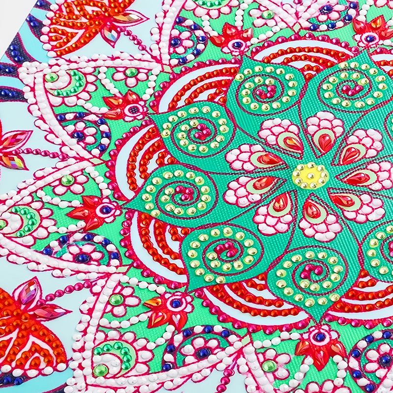 Green and Red Mandala Special Shaped Drills Diamond Painting