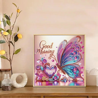 Gorgeous Butterfly and Heart Special Shaped Drills Diamond Painting