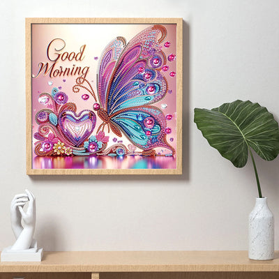 Gorgeous Butterfly and Heart Special Shaped Drills Diamond Painting