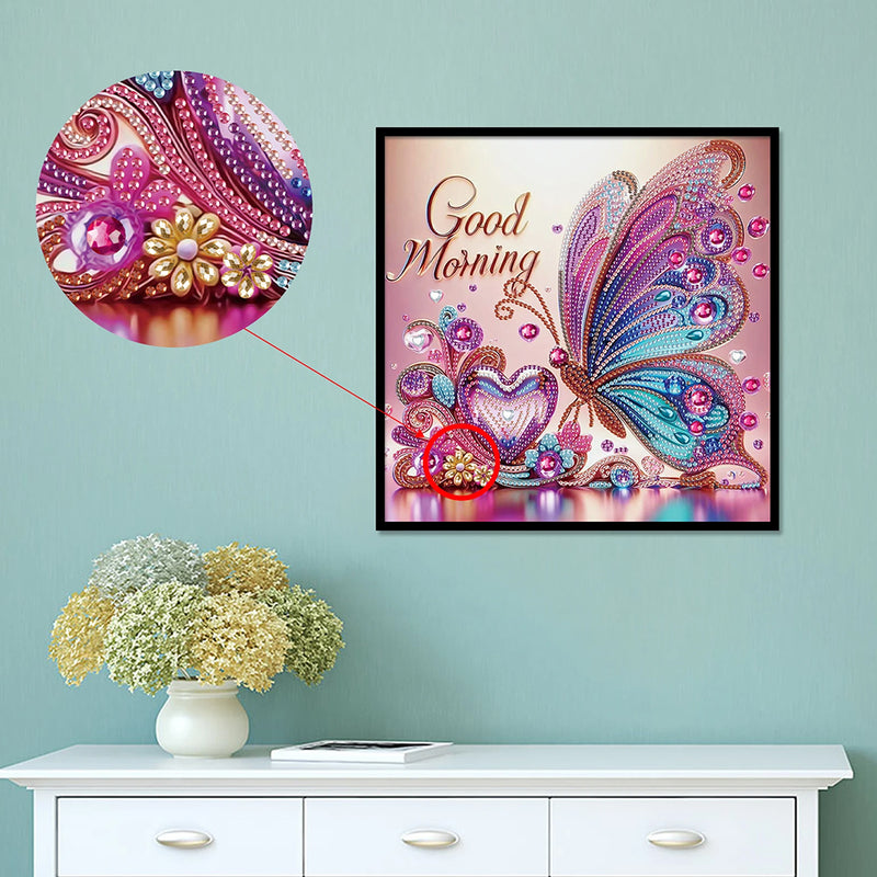 Gorgeous Butterfly and Heart Special Shaped Drills Diamond Painting