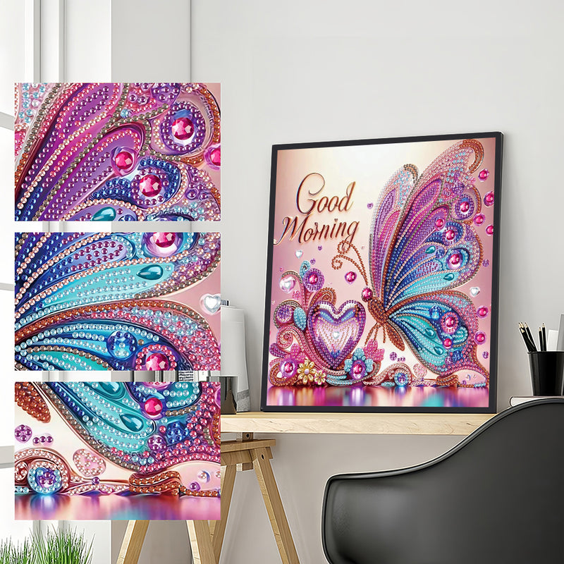 Gorgeous Butterfly and Heart Special Shaped Drills Diamond Painting