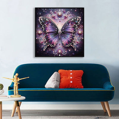 Mysterious Purple Butterfly Special Shaped Drills Diamond Painting