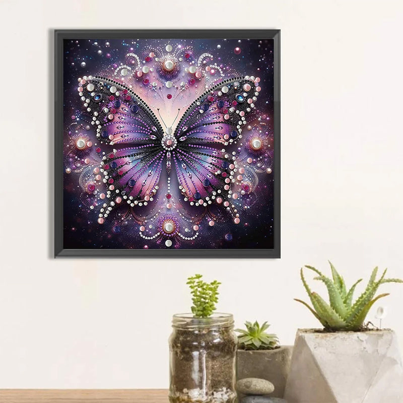 Mysterious Purple Butterfly Special Shaped Drills Diamond Painting