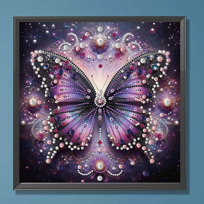 Mysterious Purple Butterfly Special Shaped Drills Diamond Painting