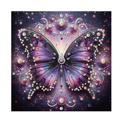 Mysterious Purple Butterfly Special Shaped Drills Diamond Painting