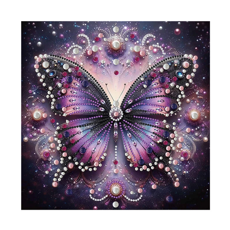 Mysterious Purple Butterfly Special Shaped Drills Diamond Painting