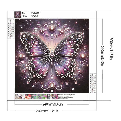 Mysterious Purple Butterfly Special Shaped Drills Diamond Painting