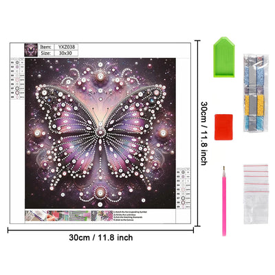 Mysterious Purple Butterfly Special Shaped Drills Diamond Painting