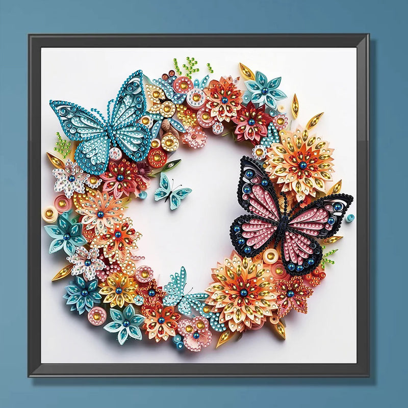 Colorful Butterfly Garland Special Shaped Drills Diamond Painting